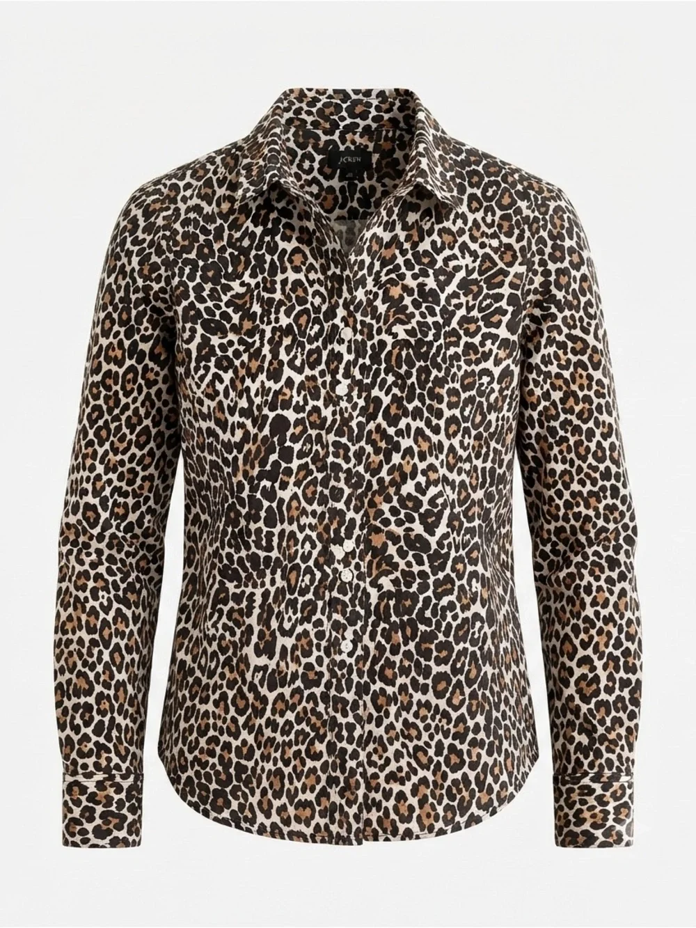 J.Crew Slim Leopard Print Button Down Shirt Long Sleeve Top Animal Print 4
